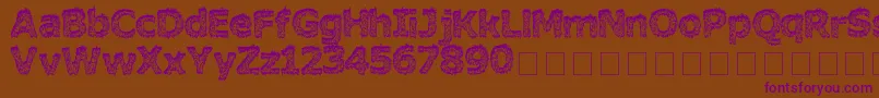 HairyMonster Font – Purple Fonts on Brown Background