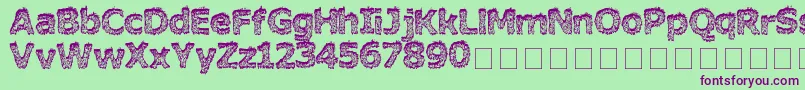 HairyMonster Font – Purple Fonts on Green Background