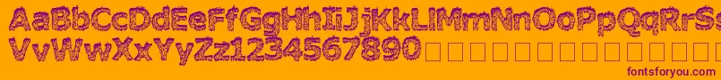 HairyMonster Font – Purple Fonts on Orange Background