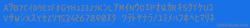 フォントMatrixCodeNfi – 青い背景に灰色の文字