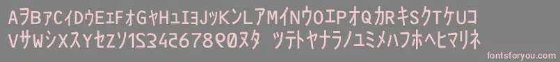 フォントMatrixCodeNfi – 灰色の背景にピンクのフォント