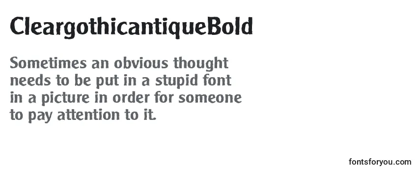 CleargothicantiqueBold Font