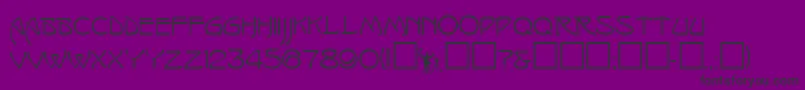 Шрифт Isadorac – чёрные шрифты на фиолетовом фоне