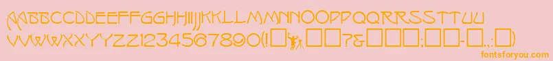 Isadorac Font – Orange Fonts on Pink Background