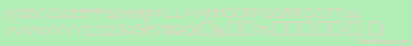 Isadorac Font – Pink Fonts on Green Background