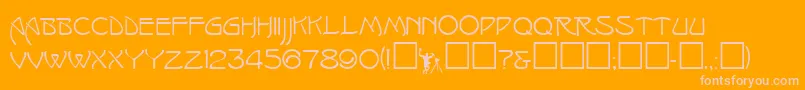 Isadorac Font – Pink Fonts on Orange Background