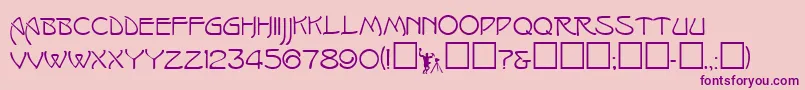 Isadorac Font – Purple Fonts on Pink Background