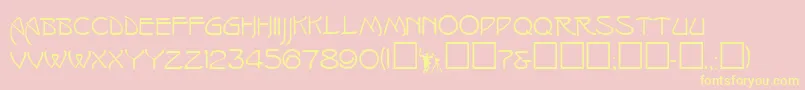 Isadorac Font – Yellow Fonts on Pink Background