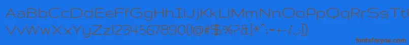 GruppoRegular Font – Brown Fonts on Blue Background