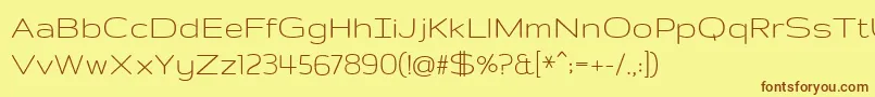 GruppoRegular Font – Brown Fonts on Yellow Background