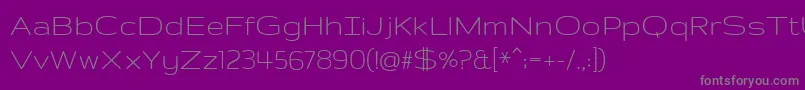 GruppoRegular-Schriftart – Graue Schriften auf violettem Hintergrund