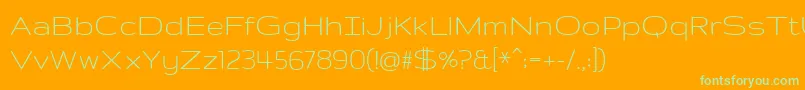 GruppoRegular Font – Green Fonts on Orange Background