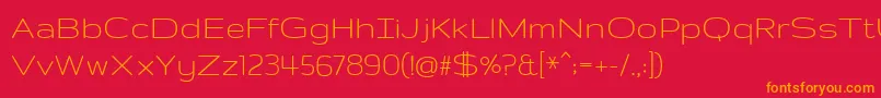 GruppoRegular Font – Orange Fonts on Red Background