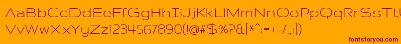 GruppoRegular Font – Purple Fonts on Orange Background