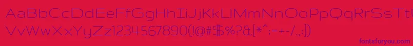 GruppoRegular Font – Purple Fonts on Red Background