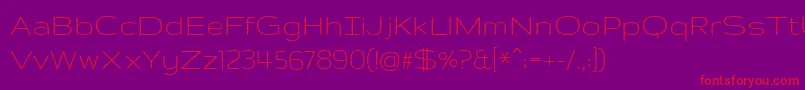 GruppoRegular Font – Red Fonts on Purple Background