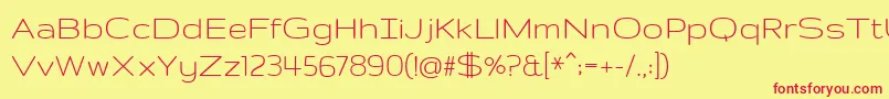 GruppoRegular Font – Red Fonts on Yellow Background