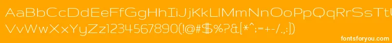 フォントGruppoRegular – オレンジの背景に白い文字