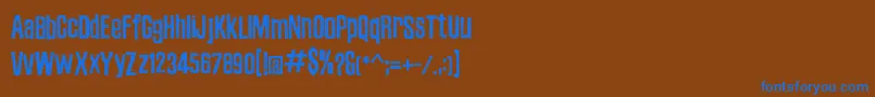 ZubajdaDt-Schriftart – Blaue Schriften auf braunem Hintergrund