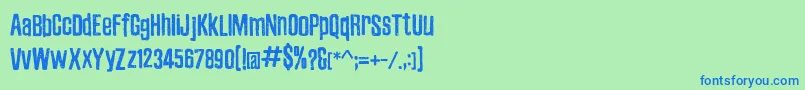 ZubajdaDt Font – Blue Fonts on Green Background