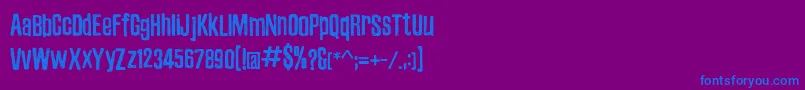 ZubajdaDt Font – Blue Fonts on Purple Background