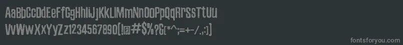 フォントZubajdaDt – 黒い背景に灰色の文字