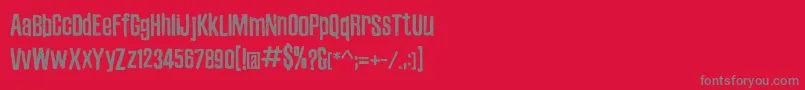 フォントZubajdaDt – 赤い背景に灰色の文字