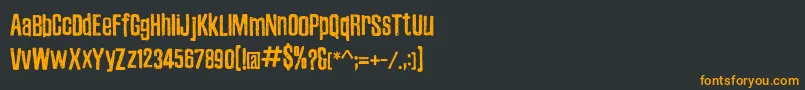 フォントZubajdaDt – 黒い背景にオレンジの文字