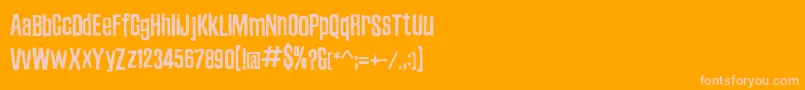 ZubajdaDt Font – Pink Fonts on Orange Background