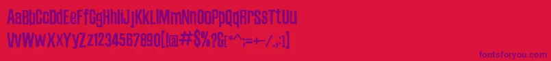 ZubajdaDt Font – Purple Fonts on Red Background
