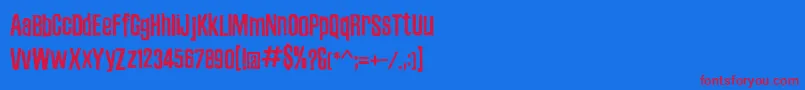 ZubajdaDt Font – Red Fonts on Blue Background