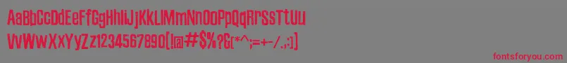 フォントZubajdaDt – 赤い文字の灰色の背景