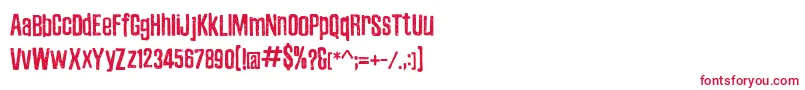 フォントZubajdaDt – 白い背景に赤い文字