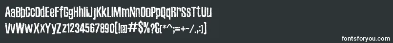 フォントZubajdaDt – 黒い背景に白い文字