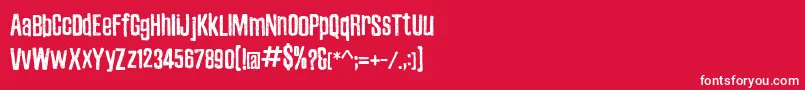 フォントZubajdaDt – 赤い背景に白い文字