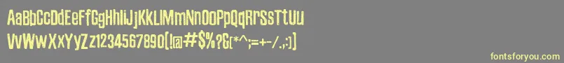 Шрифт ZubajdaDt – жёлтые шрифты на сером фоне