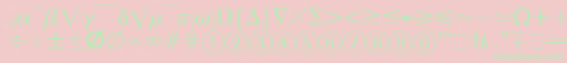 AbacusFourSsi Font – Green Fonts on Pink Background