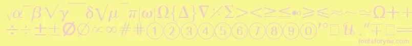 AbacusFourSsi Font – Pink Fonts on Yellow Background