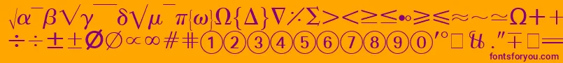 AbacusFourSsi Font – Purple Fonts on Orange Background
