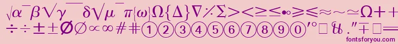 AbacusFourSsi Font – Purple Fonts on Pink Background