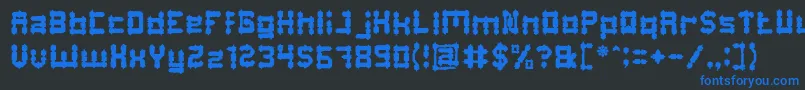 Barbarian Font – Blue Fonts on Black Background