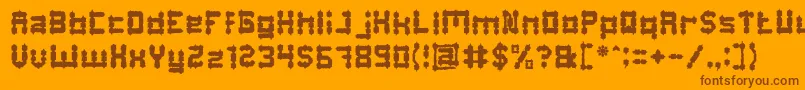 Barbarian Font – Brown Fonts on Orange Background