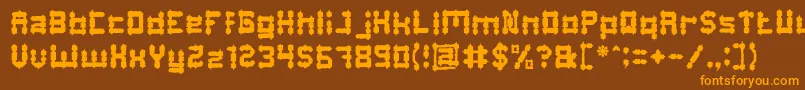 Barbarian Font – Orange Fonts on Brown Background