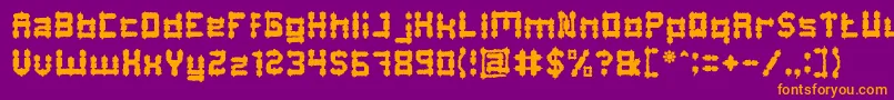 Barbarian Font – Orange Fonts on Purple Background