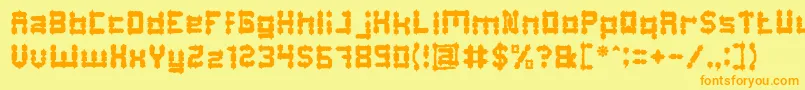 Barbarian Font – Orange Fonts on Yellow Background