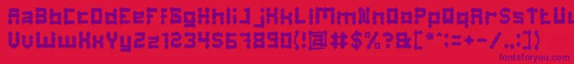 Barbarian Font – Purple Fonts on Red Background