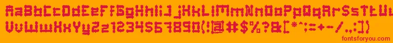 Barbarian Font – Red Fonts on Orange Background