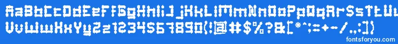 Barbarian Font – White Fonts on Blue Background