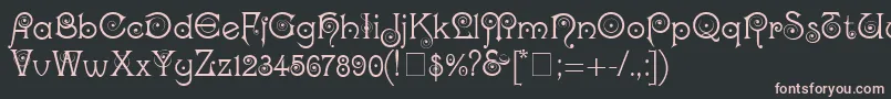 Kismet Font – Pink Fonts on Black Background