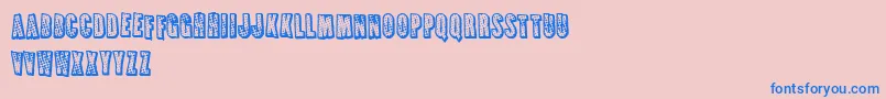 FrenchFriesApocalypse Font – Blue Fonts on Pink Background